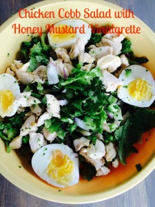 Chicken cobb salad with honey mustard Vinagrette